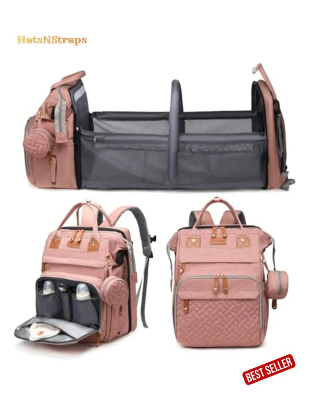Large Capacity Diaper Bag Backpack with Changing Station, USB Charging,